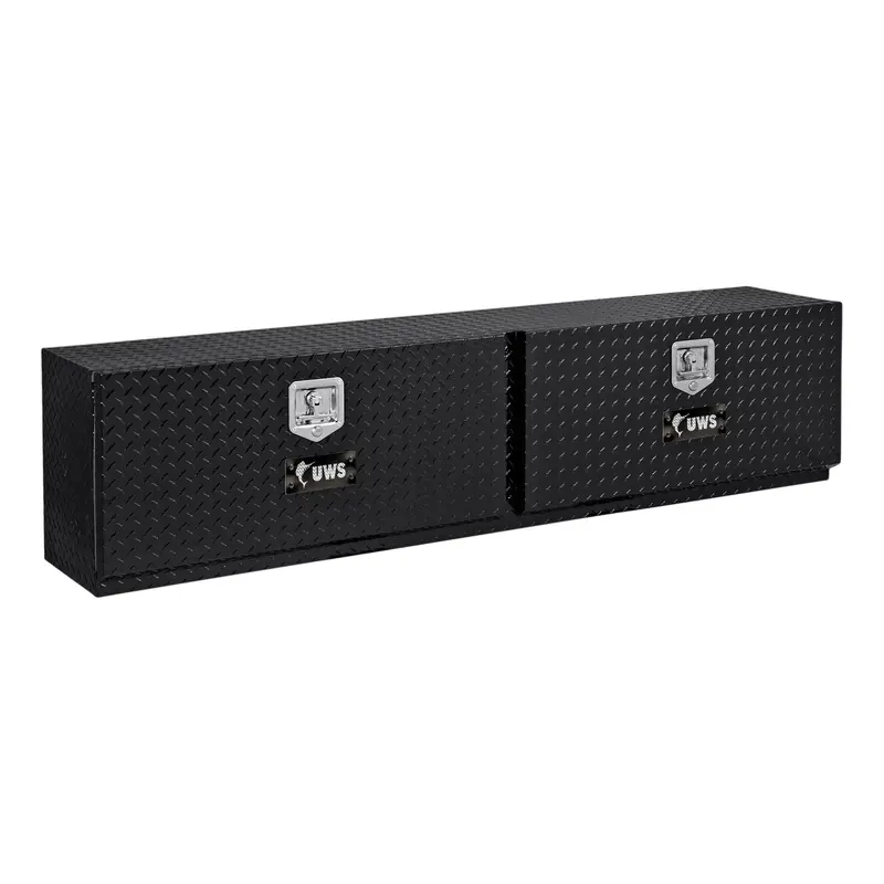 Uws Gloss Black Aluminum 96-Inch Double-Door Topside Truck Tool Box (Tbts-96-Blk) 1