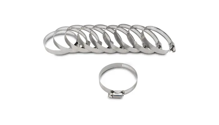 Vibrant Performance 12153 Stainless Steel Worm Gear Clamps – Pack Of 10, 1.30–2.16 Inch Diameter Range 1