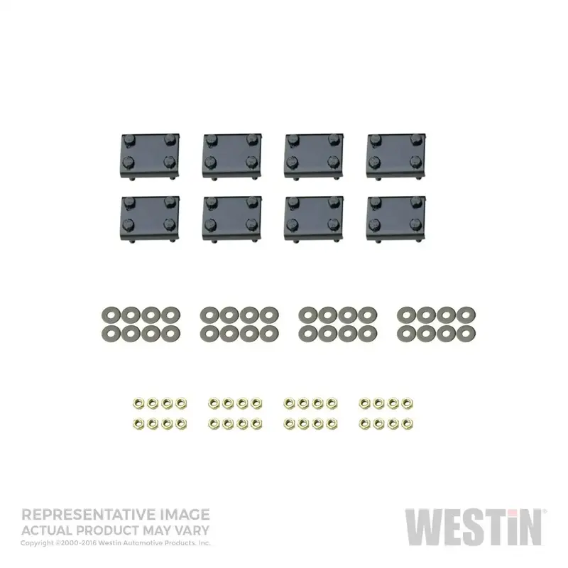 Westin Premier Oval Nerf Step Bar Mount Kit – Black Finish For Crew Cab Trucks (22-2225) 1