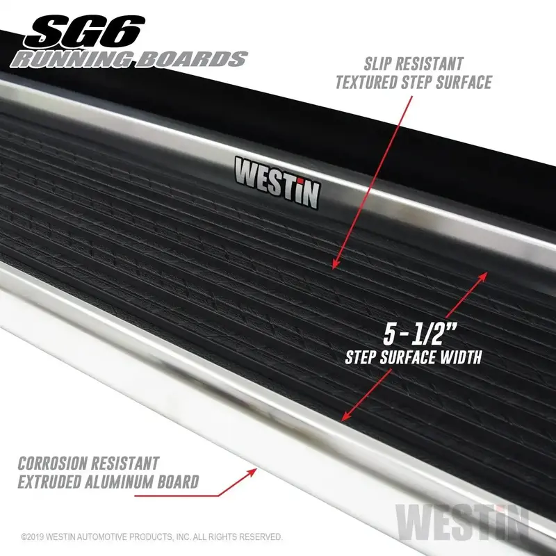 Westin Sg6 Running Boards – Stainless Steel Step Rails With Textured Finish 1