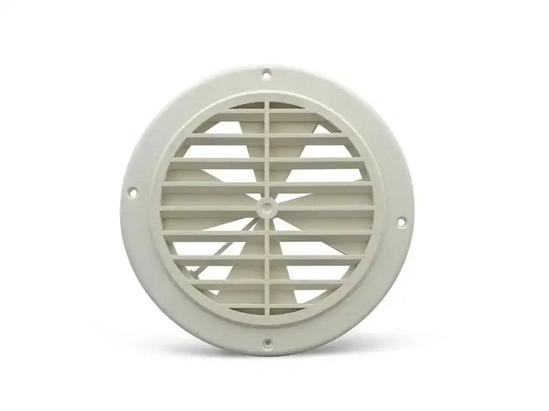 White Ceiling Vent Grill With Integrated Damper 1